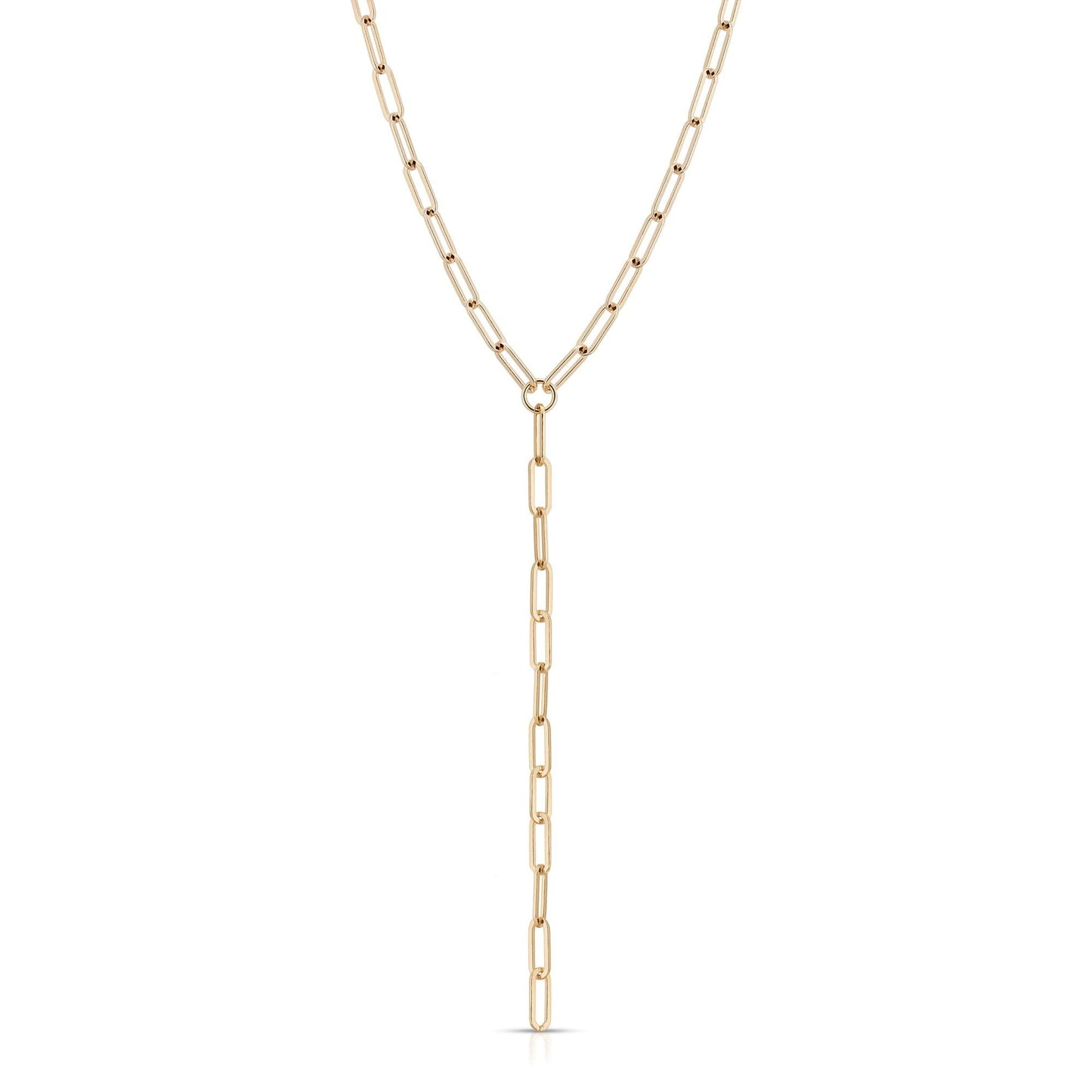 Large Elongated Link Lariat by eklexic jewelry