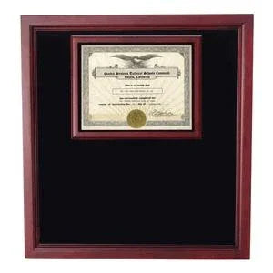 Award certificate Shadowbox, Military Frame - Certificate at Top