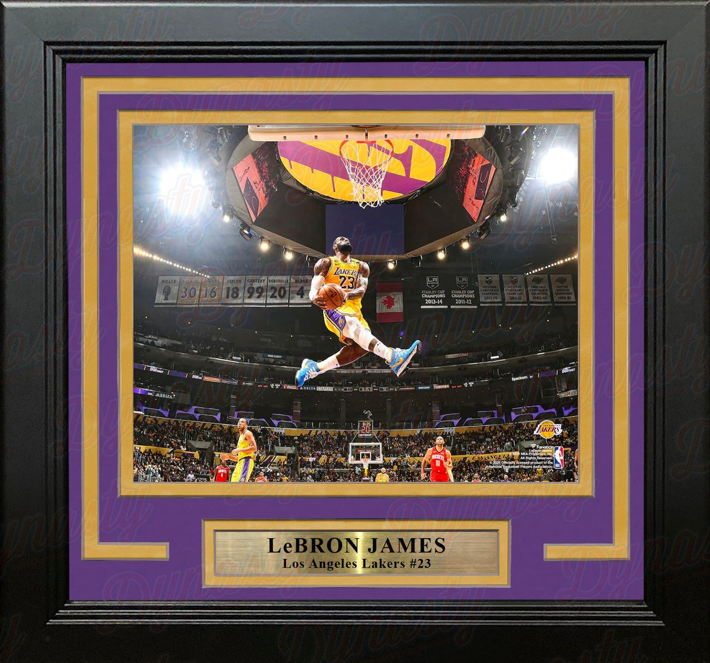 LeBron James Aerial Dunk Los Angeles Lakers 8" x 10" Framed Basketball Photo