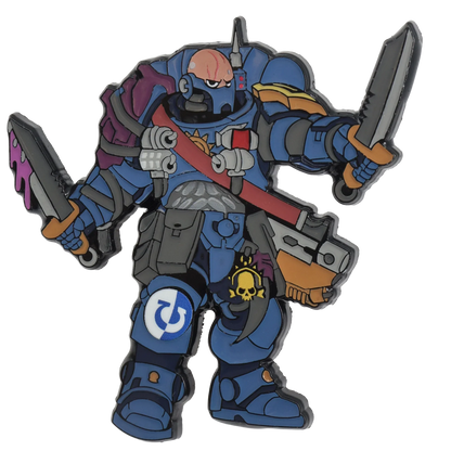 Foam Brain Mystery Loot: 40K Enamel Pins - Ultramarines vs Tyranids
