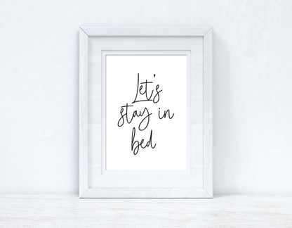 Let's Stay In Bed Autumn Bedroom Seasonal Wall Home Decor Print by WinsterCreations™ Official Store