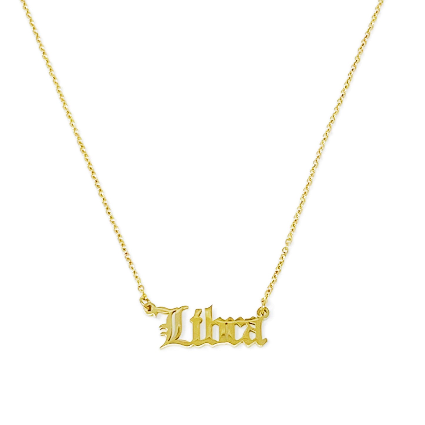 Old English Zodiac Necklace by Ellisonyoung.com