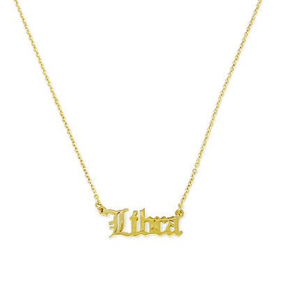 Old English Zodiac Necklace by Ellisonyoung.com