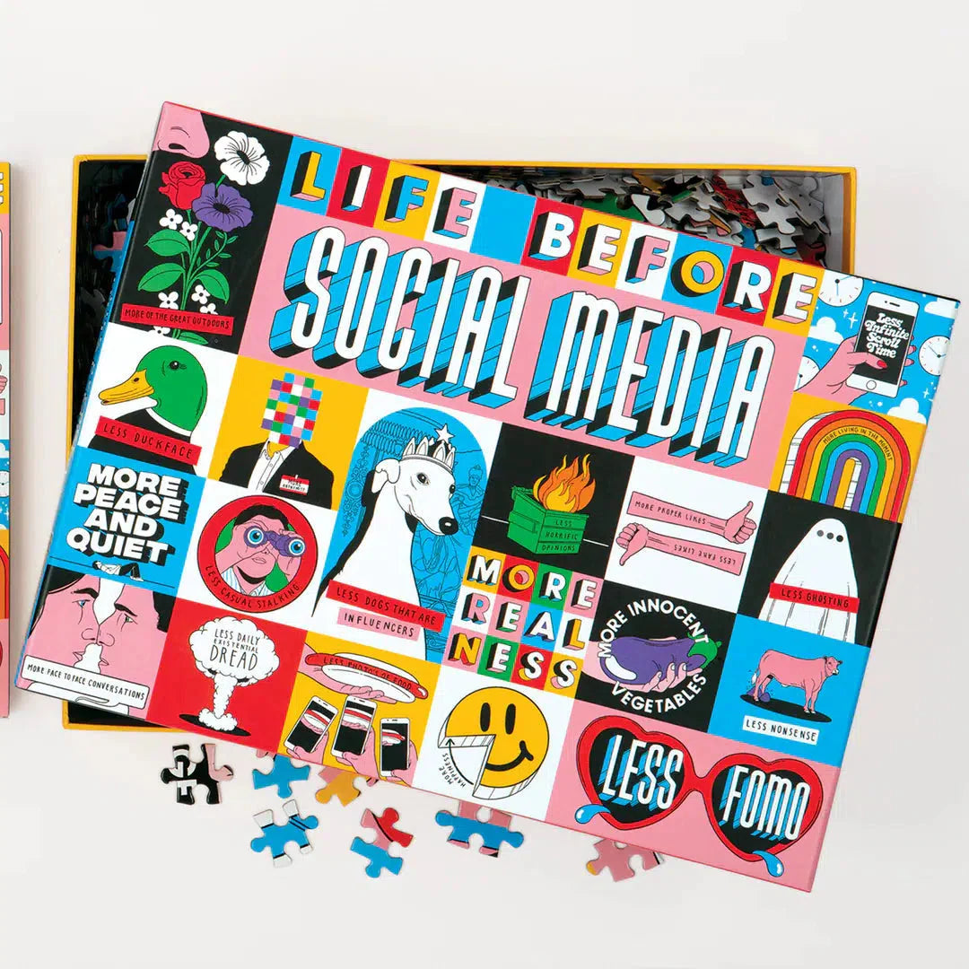 Life Before Social Media 1000 Piece Jigsaw Puzzle Galison