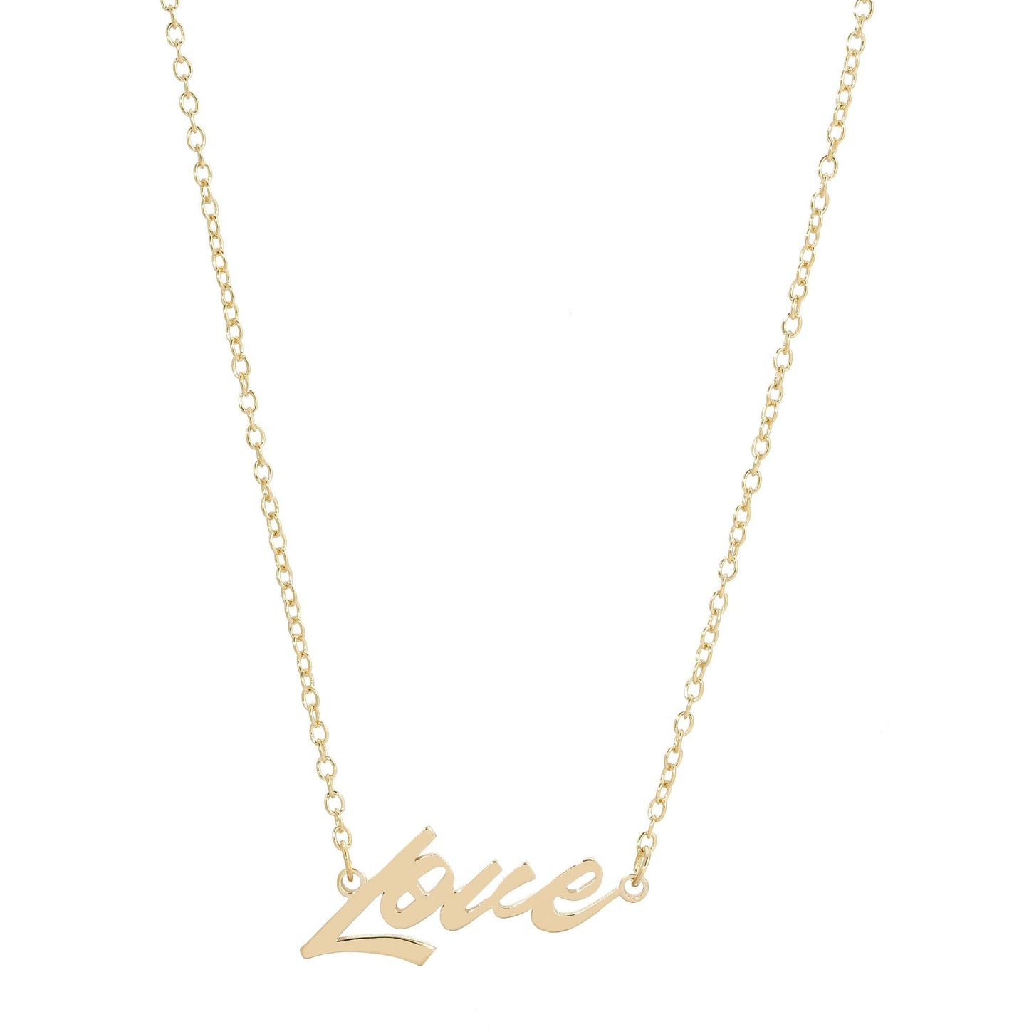Love Script Necklace by eklexic jewelry