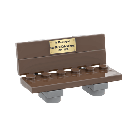 Loving Memory Bench  - Custom Brick Built Set - Made Using LEGO® Parts