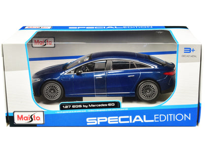 Mercedes-Benz EQS Blue Metallic "Special Edition" Series 1/27 Diecast Model Car by Maisto  free shipping USA