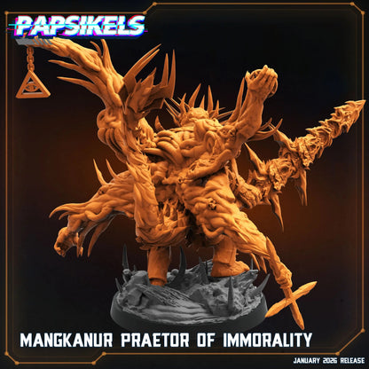 Mangkanur Praetor of Immorality - 100mm Resin Printed Grimdark Mini by Papsikels