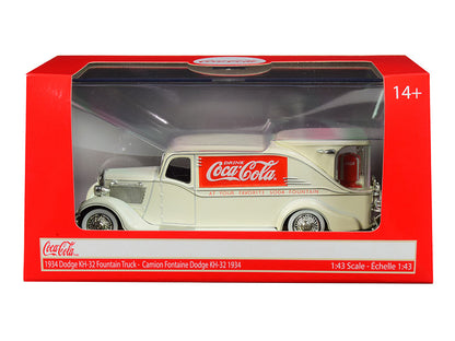 1934 Dodge KH-32 Streamline Fountain Truck "Coca-Cola" Cream 1/43 Diecast Model Car by Motorcity Classics  free shipping USA