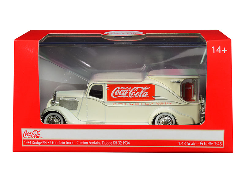 1934 Dodge KH-32 Streamline Fountain Truck "Coca-Cola" Cream 1/43 Diecast Model Car by Motorcity Classics  free shipping USA