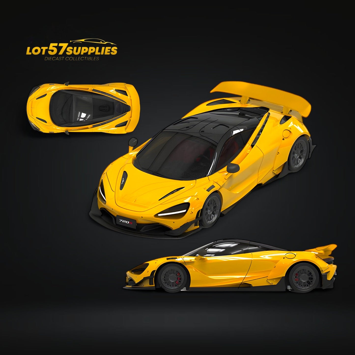(Pre-Order) SUPCAR McLaren 720S - Yellow 1:64