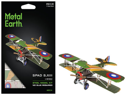 Model Kit SPAD S.XIII Fighter Aircraft "World War I" French Air Force (Moderate Difficulty) Steel Model by Metal Earth  free shipping USA