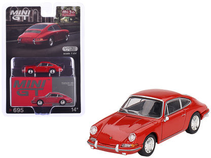 1963 Porsche 901 Signal Red Limited Edition to 4200 pieces Worldwide 1/64 Diecast Model Car by Mini GT  free shipping USA