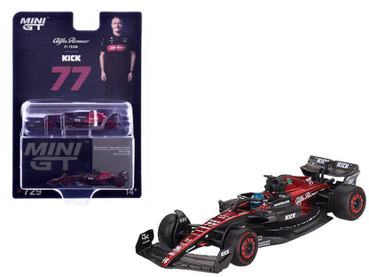 Alfa Romeo C43 #77 Valtteri Bottas "Alfa Romeo F1 Team Kick" Formula One F1 "Australian GP" (2023) Limited Edition 1/64 Diecast Model Car by Mini GT  free shipping USA