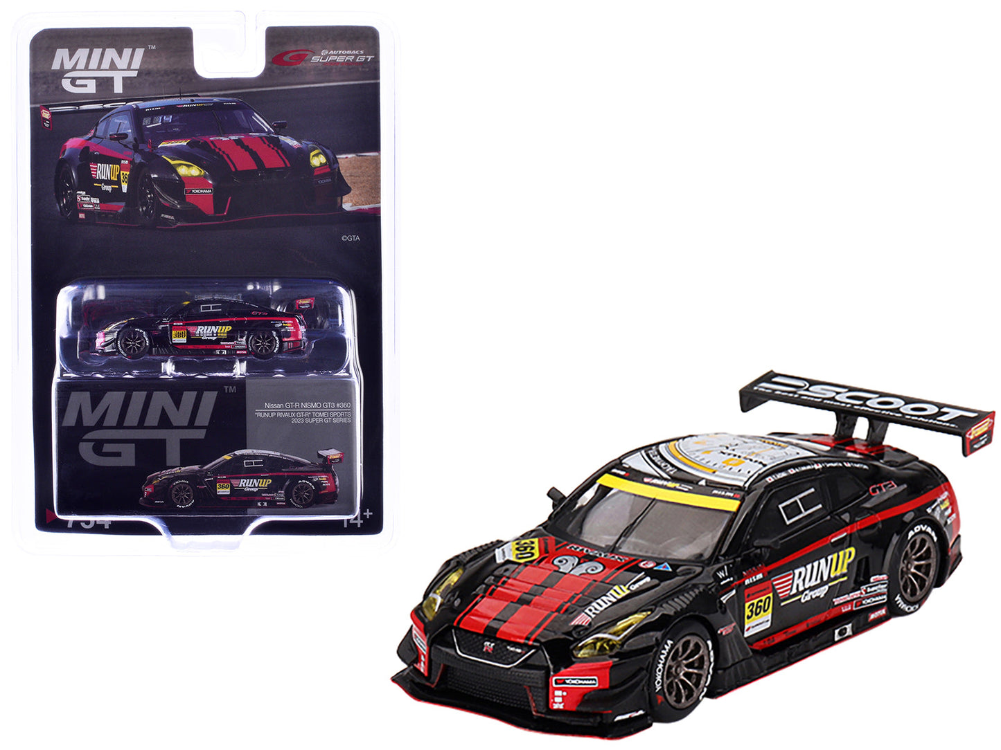 Nissan GT-R NISMO GT3 #360 Takayuki Aoki - Atsushi Tanaka - Takuya Otaki - Yusaku Shibata "Tomei Sports" "Super GT Series" (2023) Limited Edition 1/64 Diecast Model Car by Mini GT  free shipping USA
