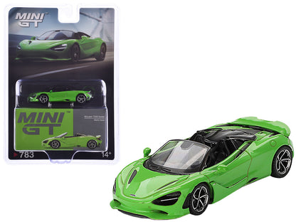 McLaren 750S Spider Mantis Green Limited Edition 1/64 Diecast Model Car by Mini GT  free shipping USA
