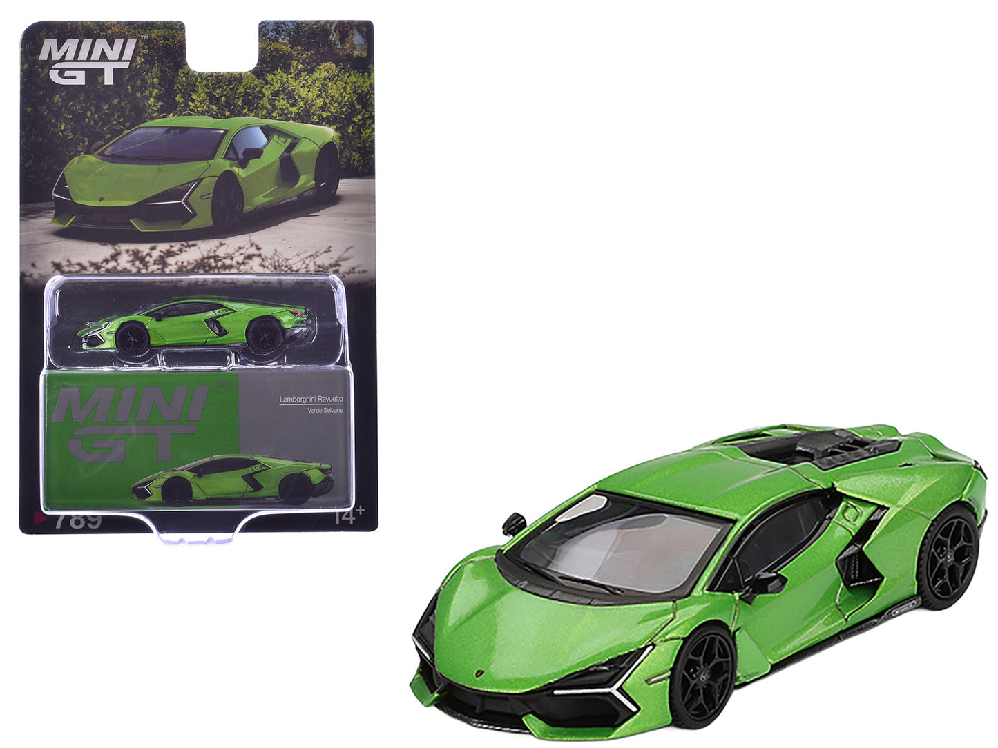 Lamborghini Revuelto Verde Selvans Green Metallic Limited Edition 1/64 Diecast Model Car by Mini GT  free shipping USA