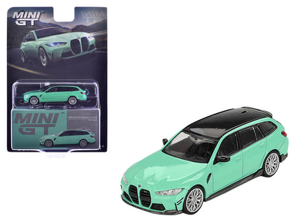 BMW M3 M Performance Touring Mint Green with Black Top Limited Edition 1/64 Diecast Model Car by Mini GT  free shipping USA