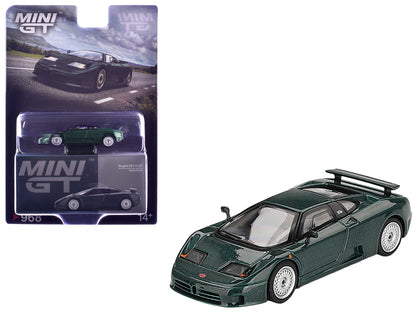 Bugatti EB110 GT Verde Scuro Dark Green Metallic Limited Edition 1/64 Diecast Model Car by Mini GT  free shipping USA