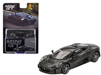 Jaguar C-X75 "Test Car" Black Carbon Limited Edition 1/64 Diecast Model Car by Mini GT  free shipping USA