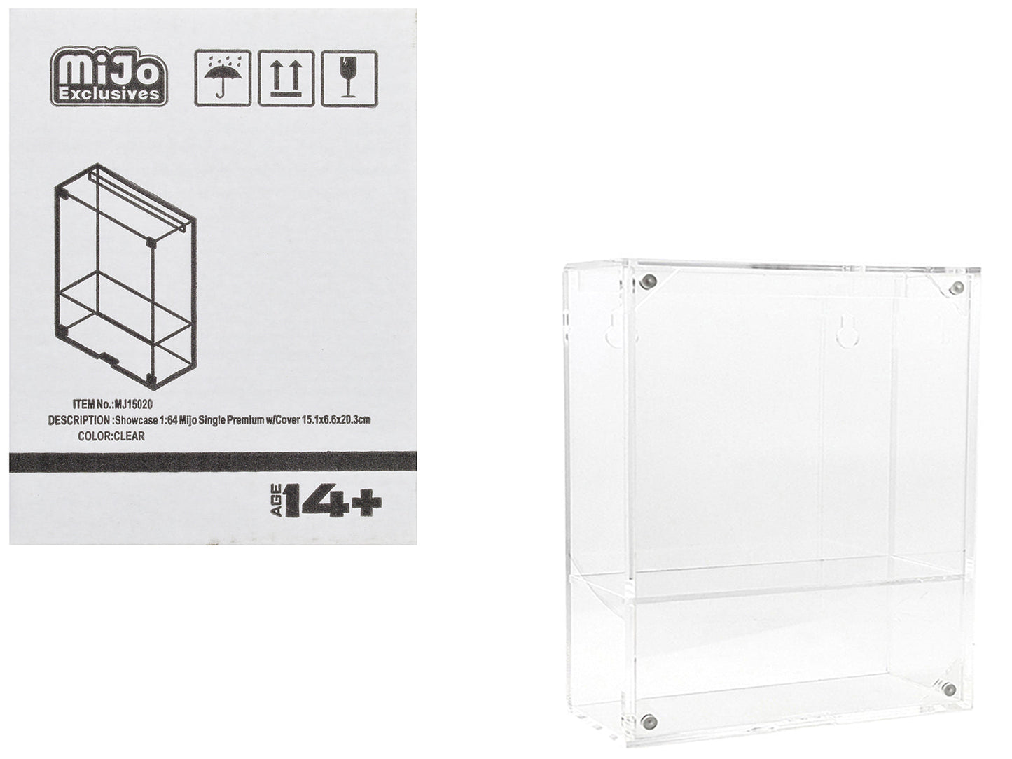 Showcase Premium Collector Single Display Case with Shelf "Mijo Exclusives" for 1/64 Scale Models  free shipping USA