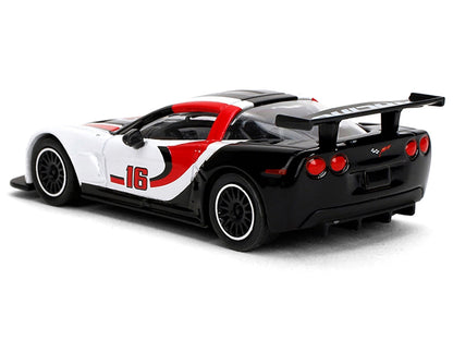 2005 Chevrolet Corvette C6R #16 White with Black and Red Graphics "Collection" Series 1/64 Diecast Model Car by Majorette