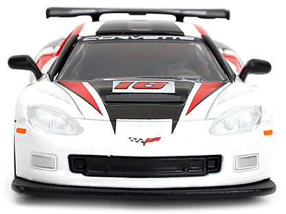 2005 Chevrolet Corvette C6R #16 White with Black and Red Graphics "Collection" Series 1/64 Diecast Model Car by Majorette