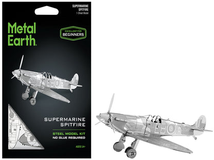 Model Kit Supermarine Spitfire Fighter Aircraft "Royal Air Force" (Easy Difficulty) Steel Model by Metal Earth  free shipping USA