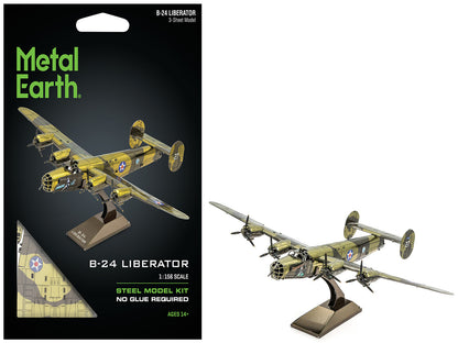 Model Kit Consolidated B-24 Liberator Bomber Aircraft "Diamond Lil" United States Army Air Forces (Challenging Difficulty) Steel Model by Metal Earth  free shipping USA