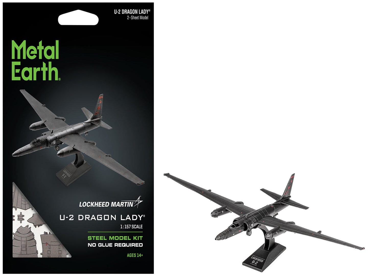 Model Kit Lockheed Martin U-2 Dragon Lady Aircraft "United States Air Force" (Moderate Difficulty) Steel Model by Metal Earth  free shipping USA