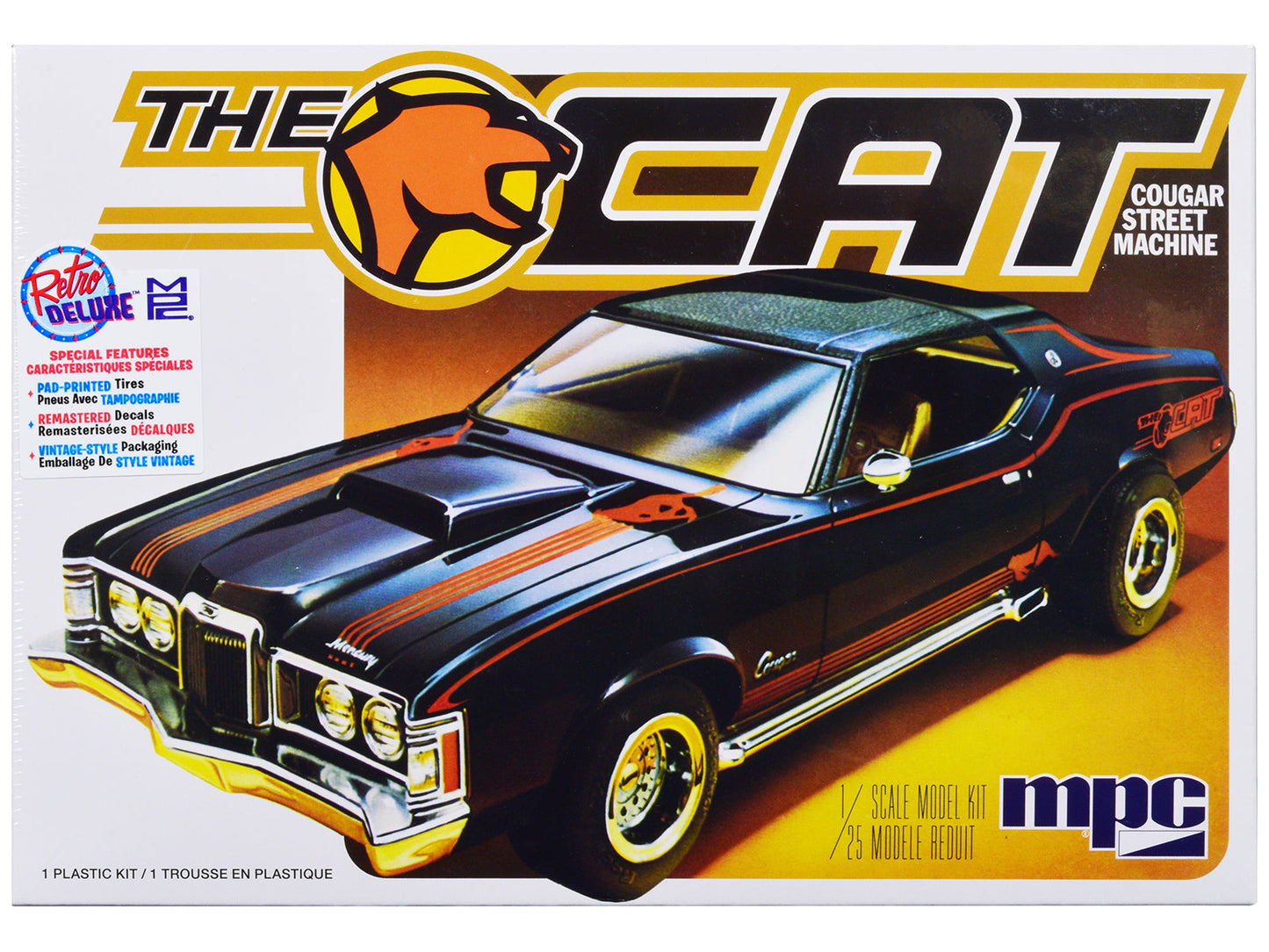Skill 2 Model Kit 1973 Mercury Cougar "The Cat" 1/25 Scale Model by MPC  free shipping USA