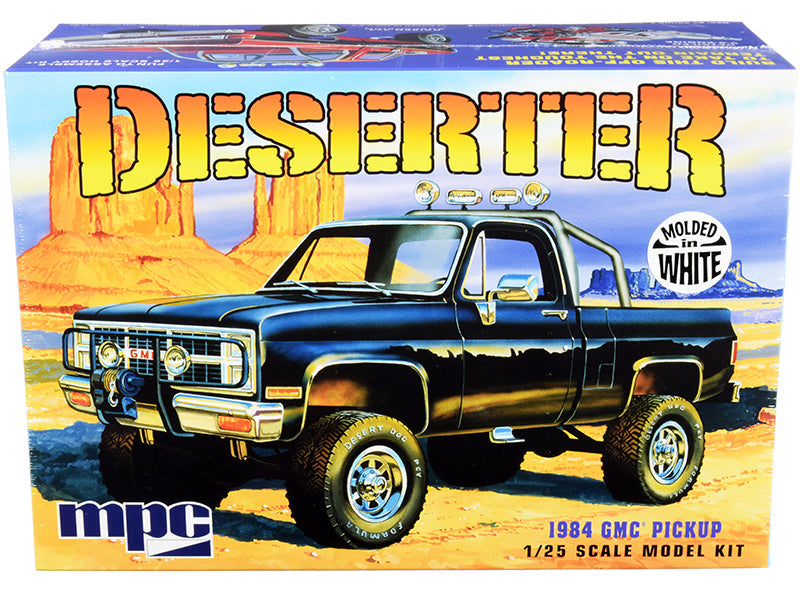 Skill 2 Model Kit 1984 GMC Pickup Truck (Molded in White) "Deserter" 1/25 Scale Model by MPC  free shipping USA