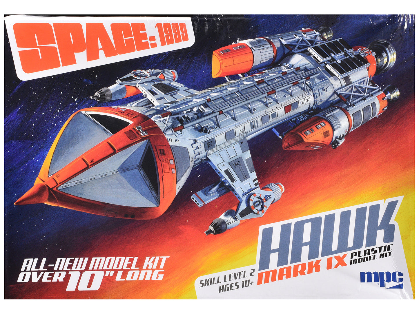 Skill 2 Model Kit Hawk Mark IX Spacecraft "Space: 1999" (1975-1977) TV Series 1/72 Scale Model by MPC  free shipping USA