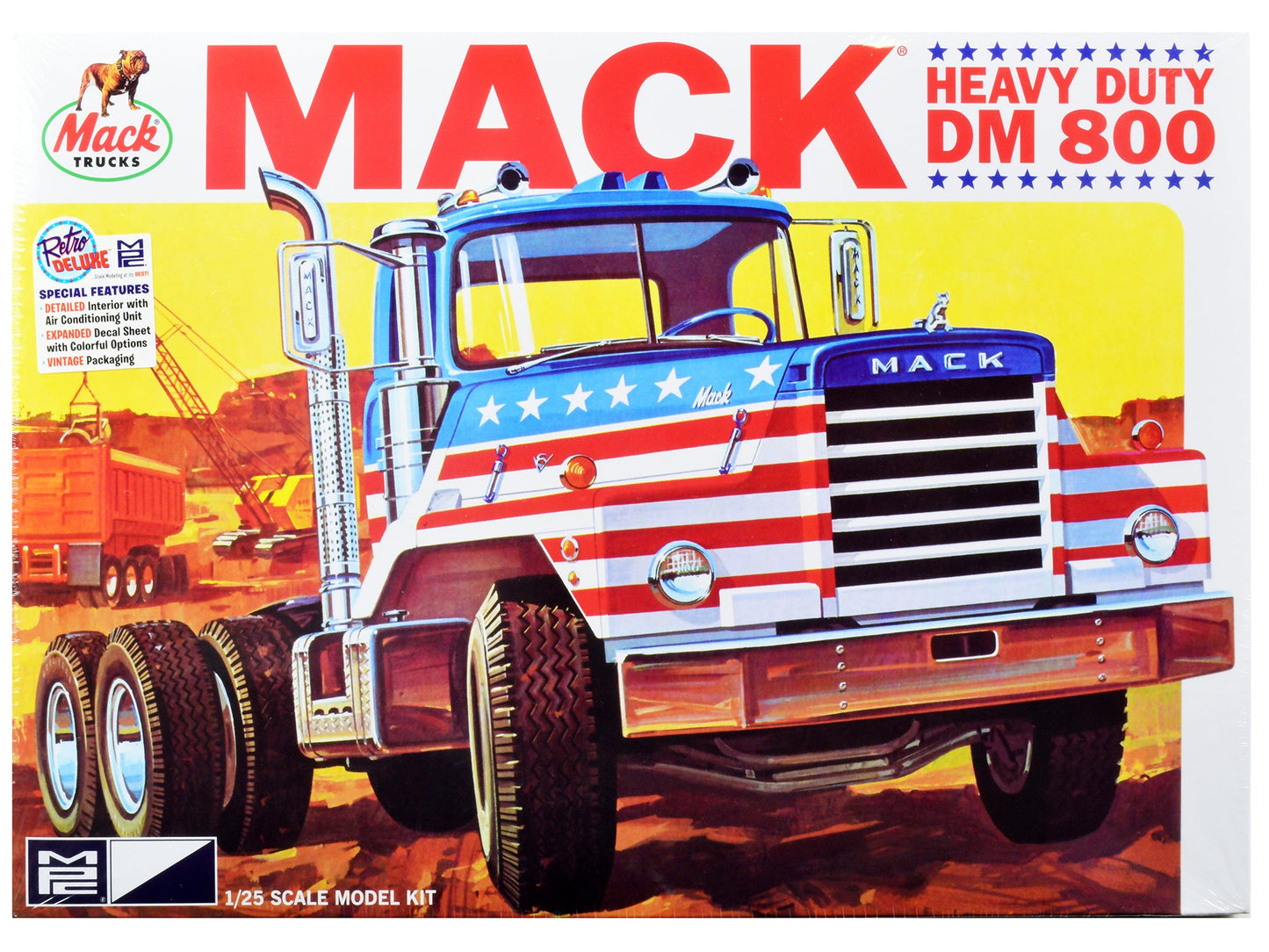 Skill 3 Model Kit Mack DM 800 Semi Tractor Truck 1/25 Scale Model by MPC  free shipping USA