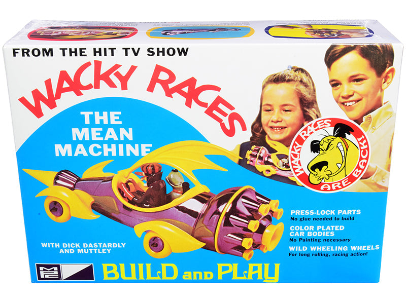 Skill 2 Snap Model Kit The Mean Machine with Dick Dastardly and Muttley Figurines "Wacky Races" (1968) TV Series 1/25 Scale Model by MPC  free shipping USA