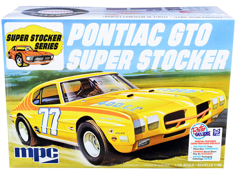 Skill 2 Model Kit 1970 Pontiac GTO Super Stocker 1/25 Scale Model by MPC  free shipping USA