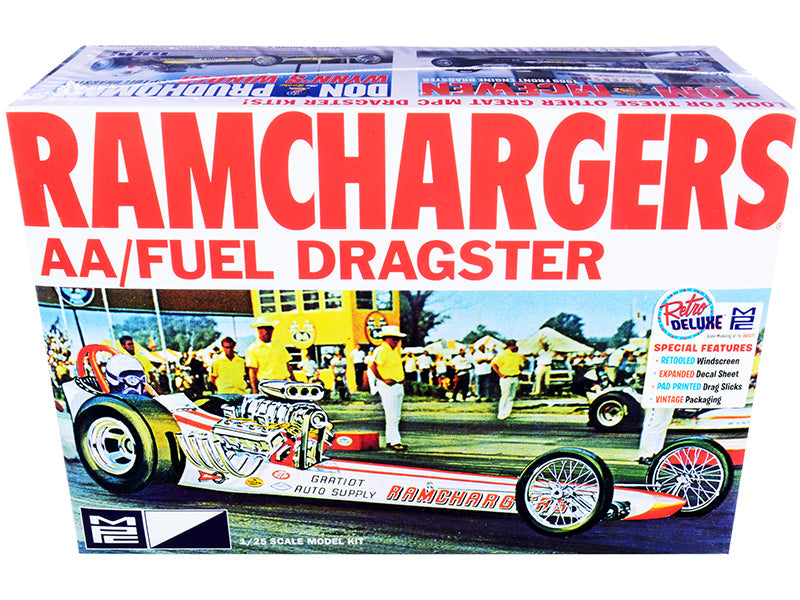 Skill 2 Model Kit Ramchargers AA/Fuel Dragster 1/25 Scale Model by MPC  free shipping USA