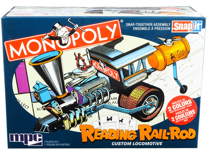 Skill 1 Snap Model Kit Reading Rail Rod Custom Locomotive "Monopoly" 1/25 Scale Model by MPC  free shipping USA