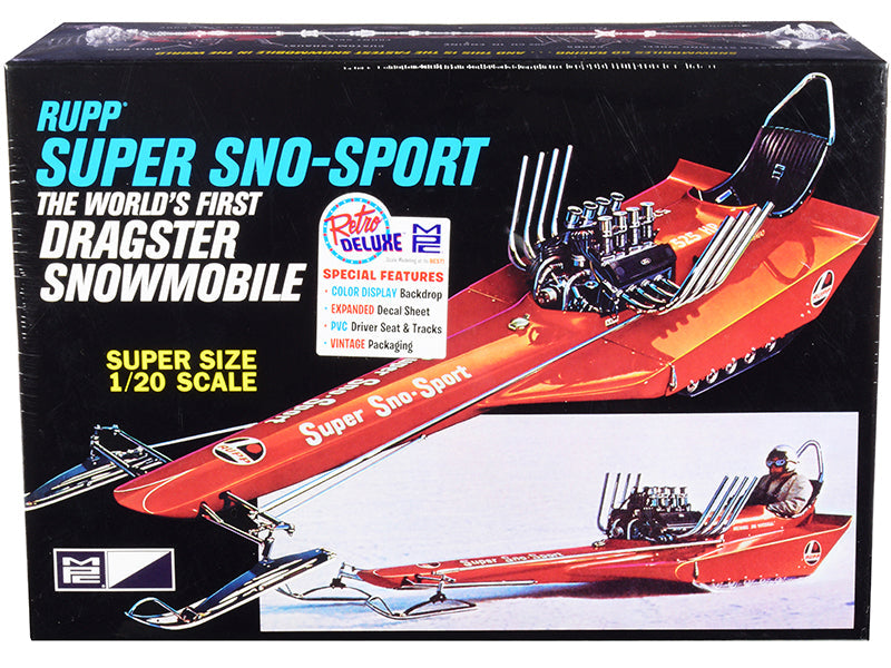 Skill 2 Model Kit Rupp Super Sno-Sport Snowmobile Dragster (The World's First) 1/20 Scale Model by MPC  free shipping USA