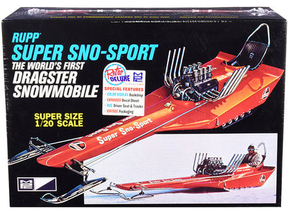 Skill 2 Model Kit Rupp Super Sno-Sport Snowmobile Dragster (The World's First) 1/20 Scale Model by MPC  free shipping USA