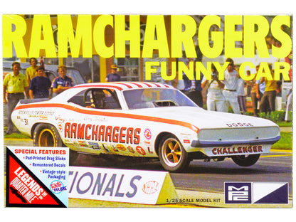 Skill 2 Model Kit Dodge Challenger Ramchargers Funny Car "Legends of the Quarter Mile" 1/25 Scale Model by MPC  free shipping USA