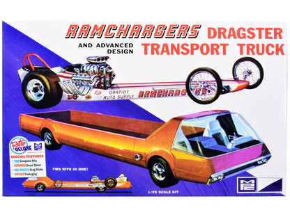Skill 2 Model Kit Ramchargers Dragster and Advanced Design Transport Truck 2 Kits in 1 1/25 Scale Models by MPC  free shipping USA