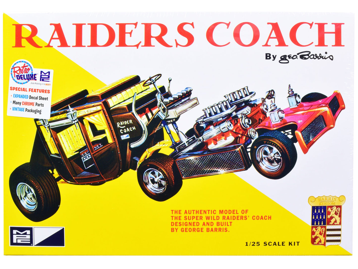 Skill 2 Model Kit George Barris' Super Wild Raiders' Coach 1/25 Scale Model by MPC  free shipping USA