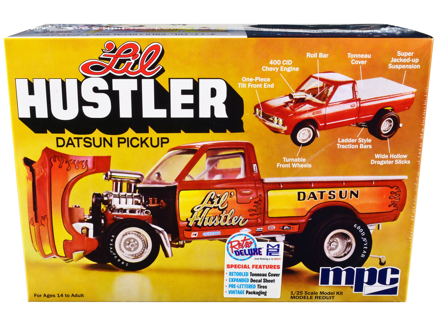 Skill 2 Model Kit 1975 Datsun Pickup Truck "Lil Hustler" 1/25 Scale Model by MPC  free shipping USA
