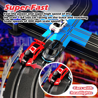 MR-06L Victory Set Slot Car Racing Track – High-Speed Electric Racing Game for Kids & Families