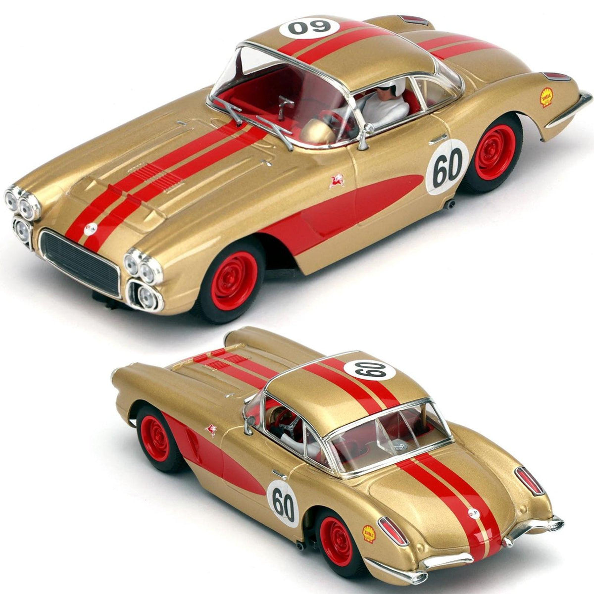 MR Slotcar Chevy Corvette C1 RAC Trophy Race 2010 1/32 Slot Car MR1503