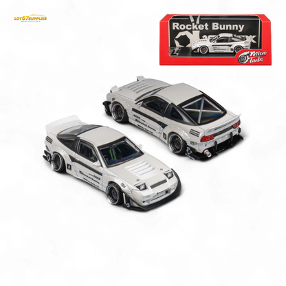 MicroTurbo Nissan 180SX Pandem Rocket Bunny White 1:64