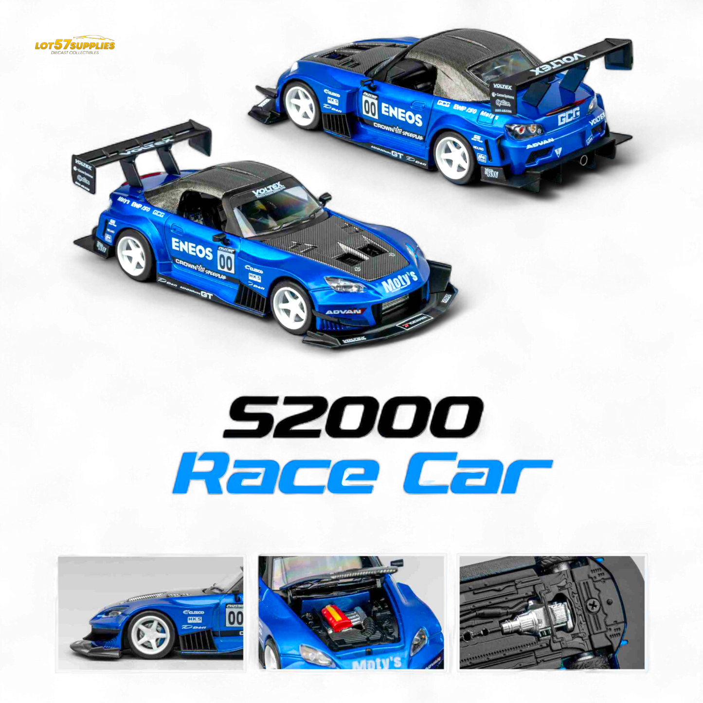 (Pre-Order) MicroTurbo S2000 ENEOS #00 TOP FUEL - Candy Blue 1:64