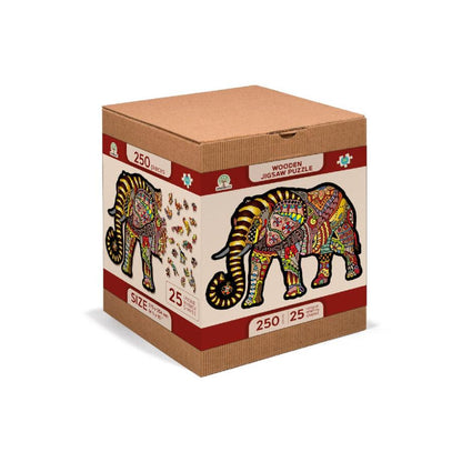 Magic Elephant 245 Piece Wood Jigsaw Puzzle Wooden City