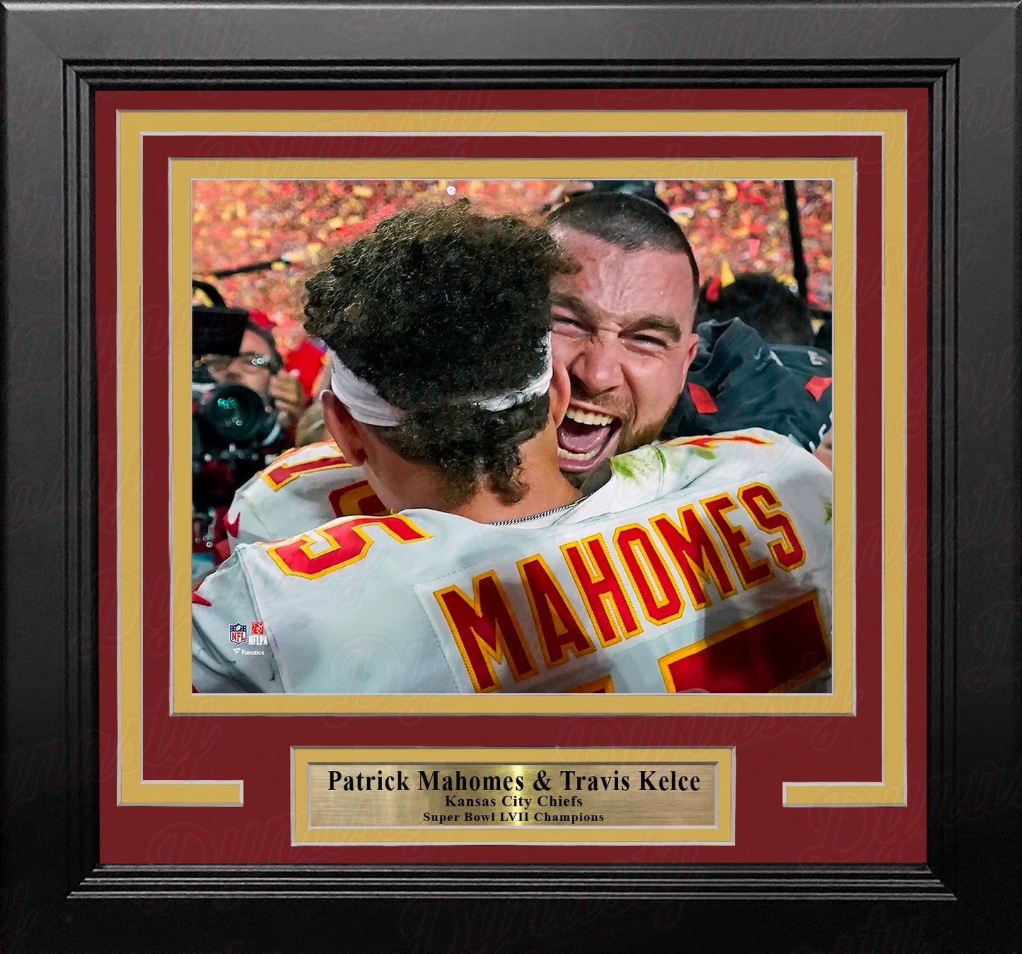 Patrick Mahomes & Travis Kelce Super Bowl LVII Champions Kansas City Chiefs 8x10 Framed Photo